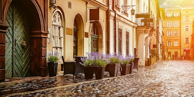 Krakow - Polens historiske sentrum, en by med gammel arkitektur.